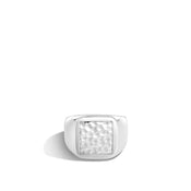 Classic Chain Hammered Signet Ring|RB97021
