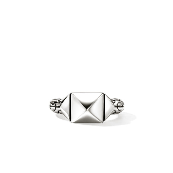 Icon Stud Ring, Sterling Silver, 9MM – John Hardy PRY Stannum Leather Ring 001 Silver