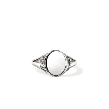 Icon 50 Signet Ring, Sterling Silver|RB98884