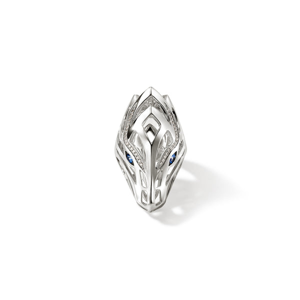 Naga Ring, Sterling Silver, Diamonds|RBP6034112BSPDI
