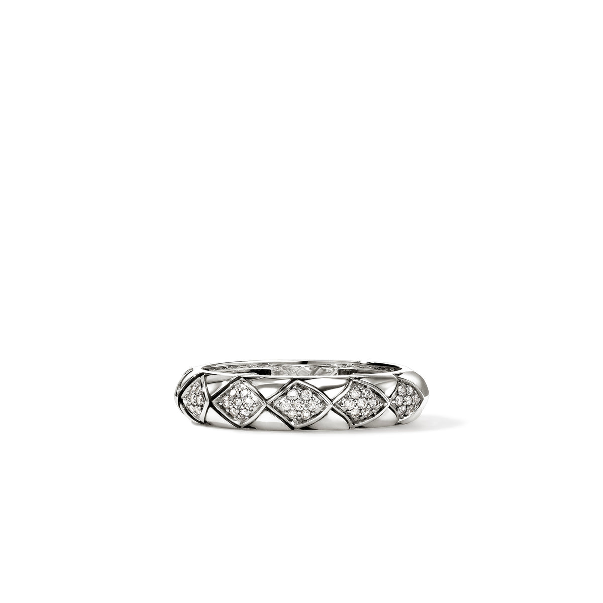 Naga Ring, Sterling Silver, Diamonds, 5MM – John Hardy