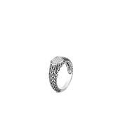Classic Chain Signet Ring with Diamonds|RBP905862DI