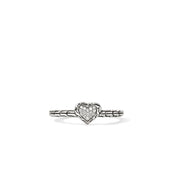 JH Essential Heart Ring, Sterling Silver, Diamonds|RBP989762DI