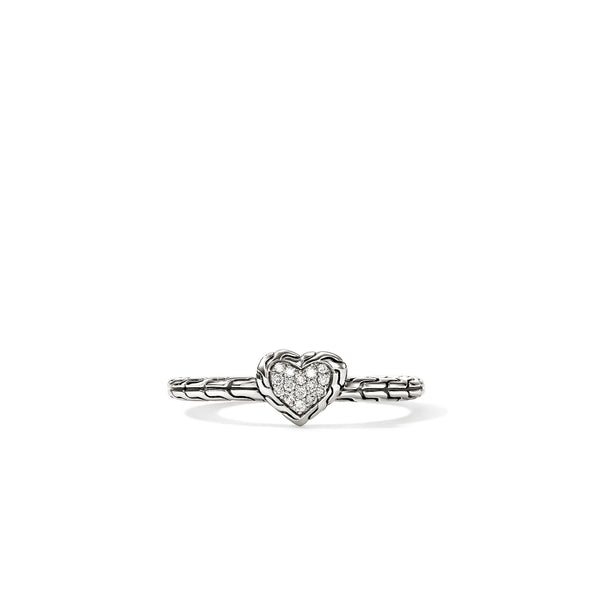 JH Essential Heart Ring, Sterling Silver, Diamonds – John Hardy