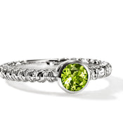Heishi Gem Ring, Sterling Silver, Peridot|RBS430311PE