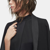 Classic Chain Dome Ring, Black Sapphire, Black Spinel|RBS951394BLSBN