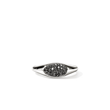 Pebble Ring, Sterling Silver, Black Sapphire|RBS9874774BLS