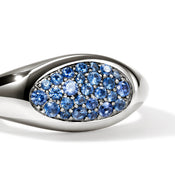 Pebble Ring, Sterling Silver, Blue Sapphire|RBS9874774BSP