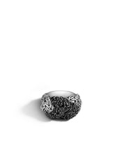 Braided Chain Ring with Black Sapphire|RBS992454BLS