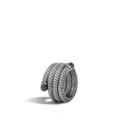Classic Chain Coil Ring with Black Sapphire|RBS999524BLS