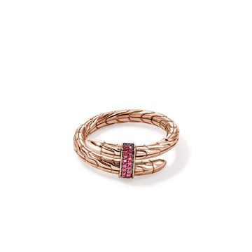 Spear Wrap Ring, Rose Gold, Gemstones|RGGS986804RRB