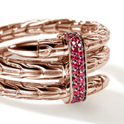 Spear Double Wrap Ring, Rose Gold, Gemstones|RGGS986814RRB