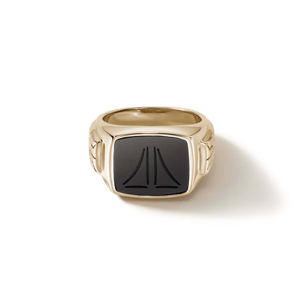 Carved Signet Ring, Gold|RMGGS9010991BON – John Hardy