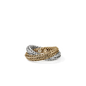 Icon Chevron Crossover Ring, Gold, Sterling Silver, 4.5MM|RZZ900825
