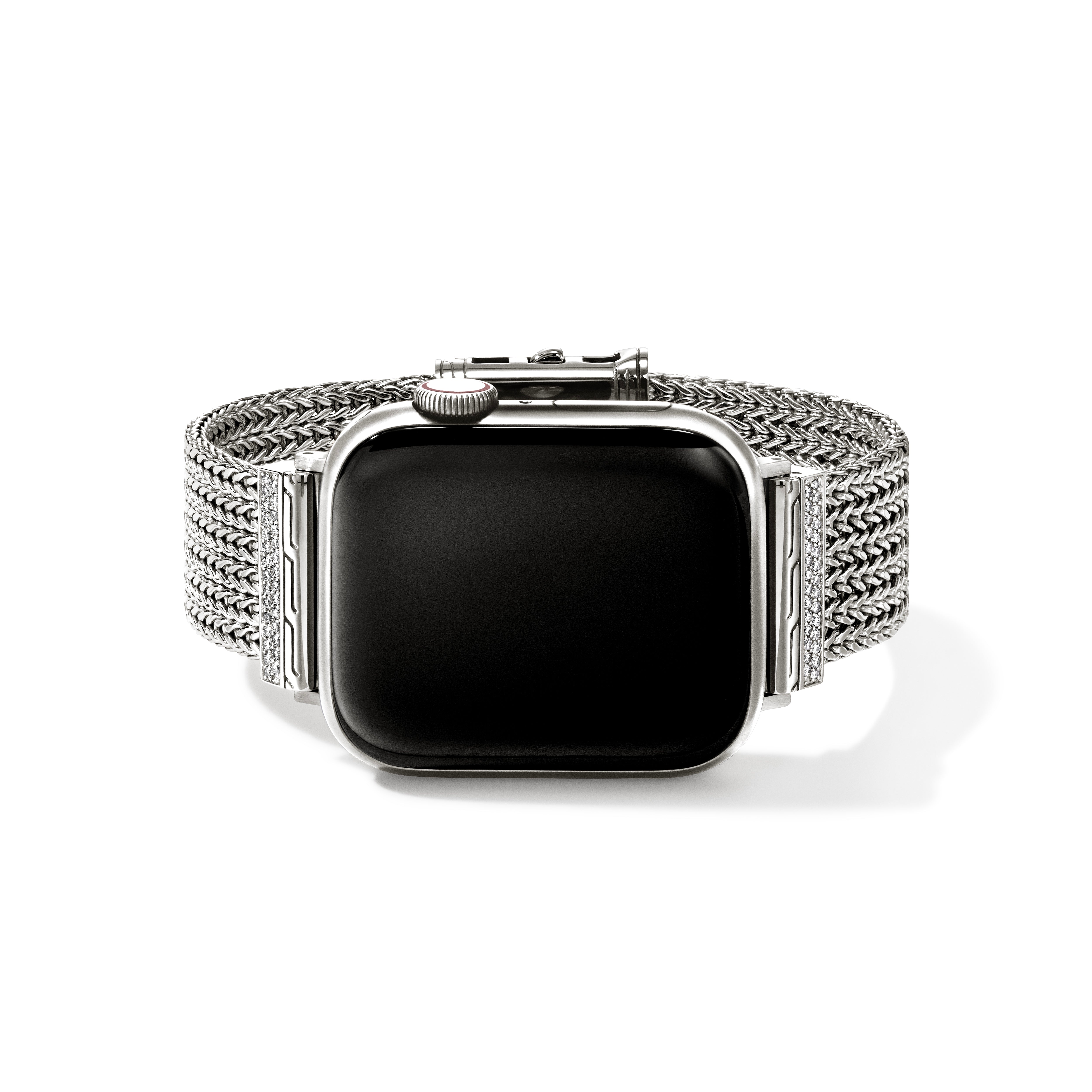 Smart Watch Strap, Silver, Diamonds, 18MM – John Hardy